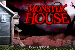 Monster House title screen for GameBoy Advance